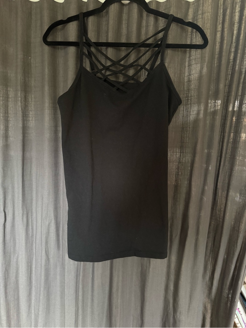 torrid Black Strappy Lattice Front Cami